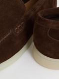 Reiss Kason Suede Loafers, Brown