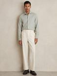 Reiss Carvalho Cotton Shirt, Sage Green