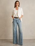 Reiss Fern Denim Petite Wide Leg Jeans