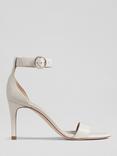 L.K.Bennett Ivy Leather Stiletto Heel Formal Sandals, Ecru