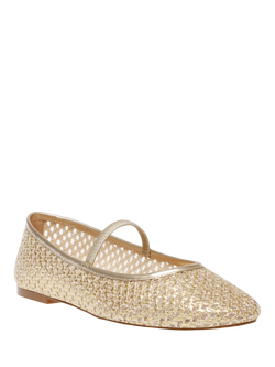 Steve Madden Majorca Leather Blend Slip On Shoes - view 2, Gold