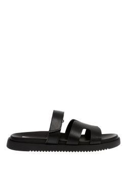 Steve Madden Missile Leather Flats, Black