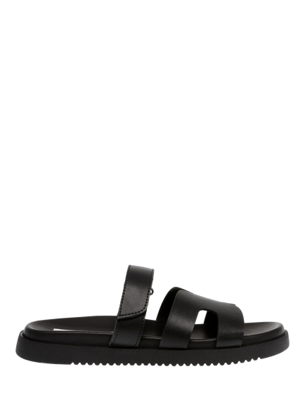 Steve Madden Missile Leather Flats, Black