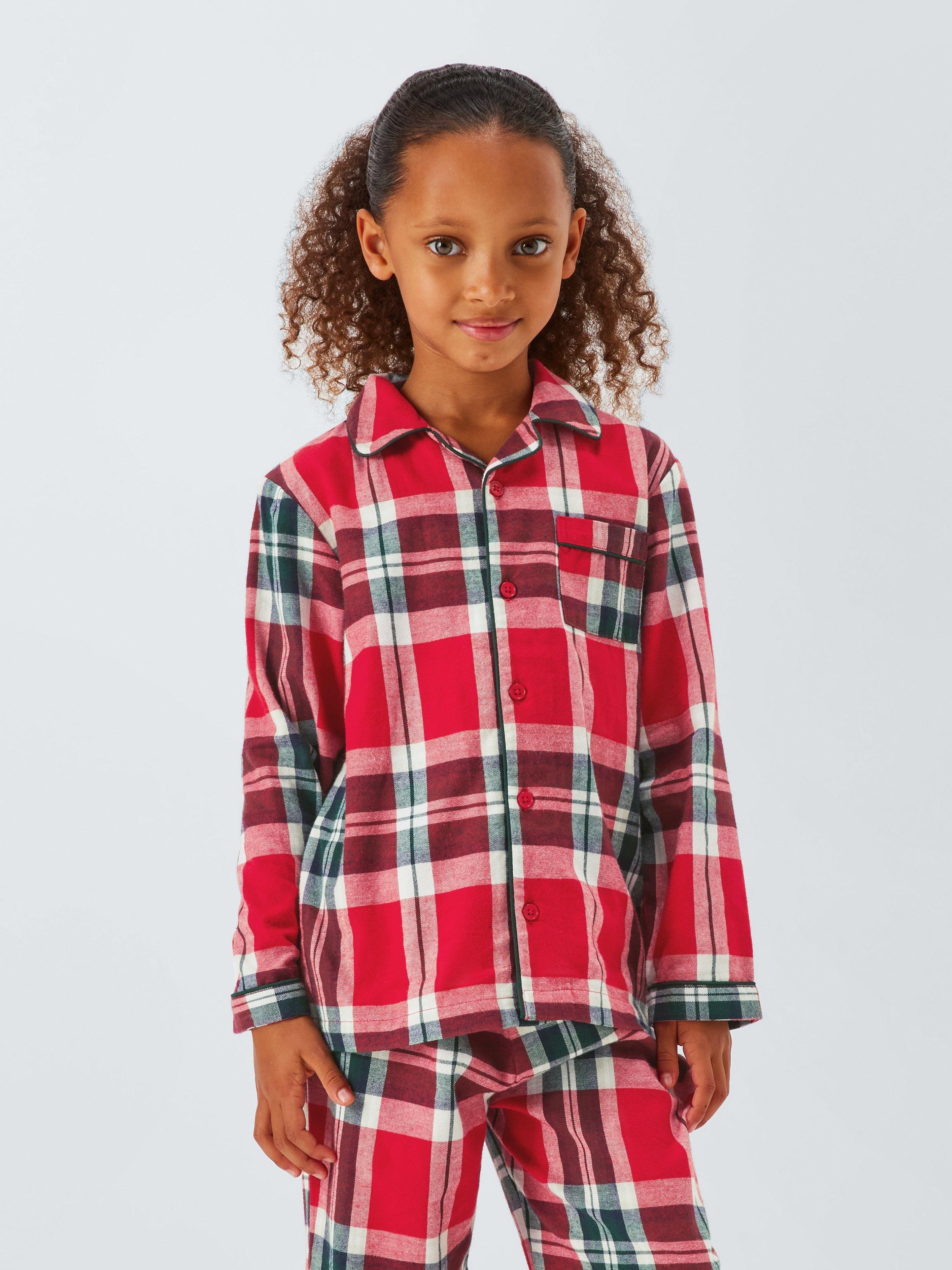 John Lewis Kids' Family Check Pyjamas, Red