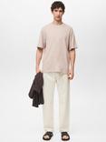 Mango Roland Cotton T-Shirt, Beige