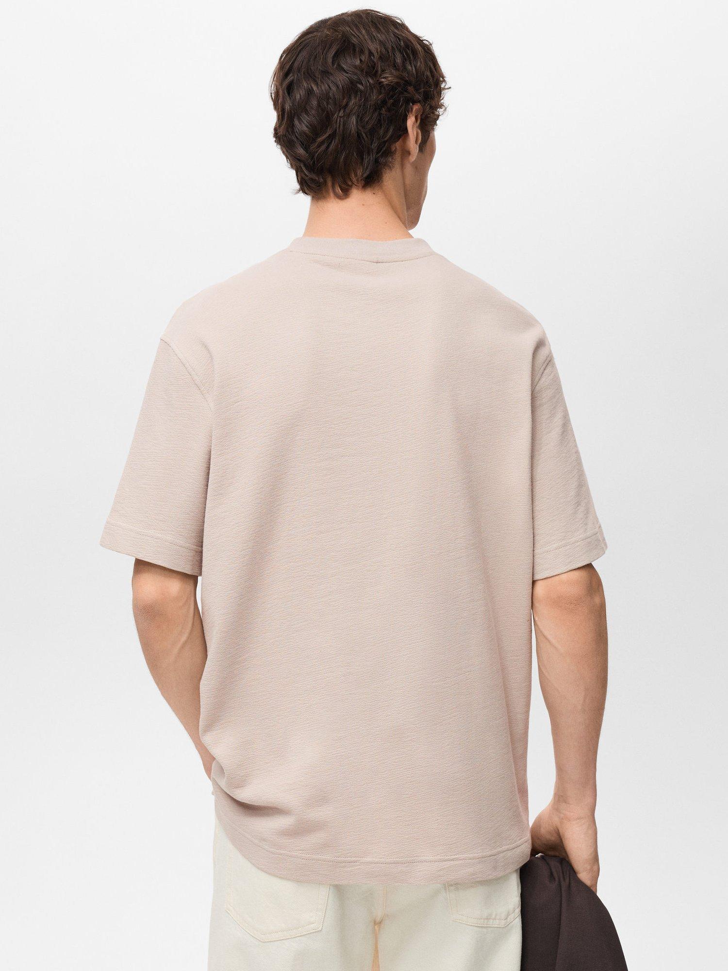 Product image 4 of 8, which shows Mango Roland Cotton T-Shirt, Beige, XS