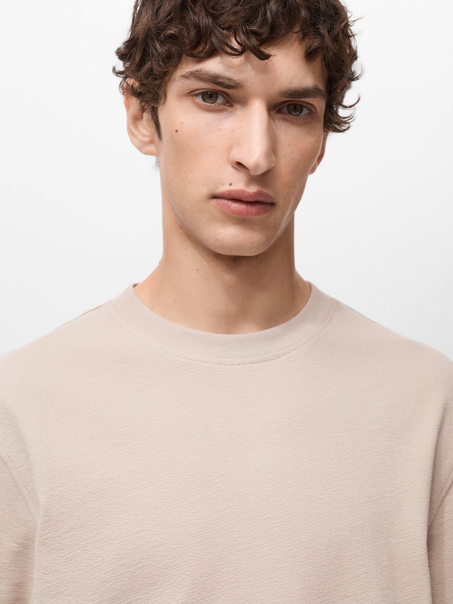 Product image 6 of 8, which shows Mango Roland Cotton T-Shirt, Beige, XS