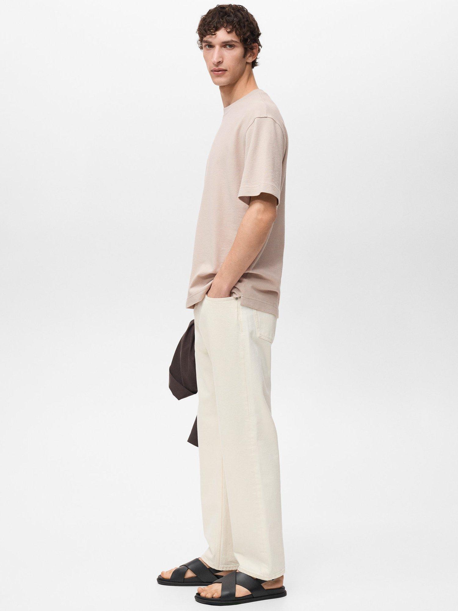 Product image 7 of 8, which shows Mango Roland Cotton T-Shirt, Beige, XS
