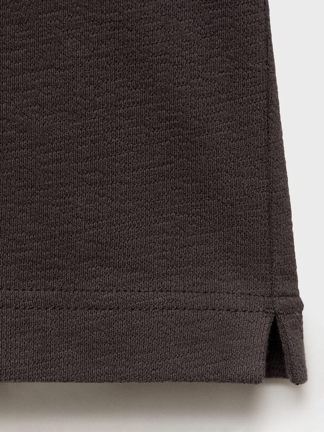Product image 5 of 8, which shows Mango Roland Cotton T-Shirt, Dark Brown, XS