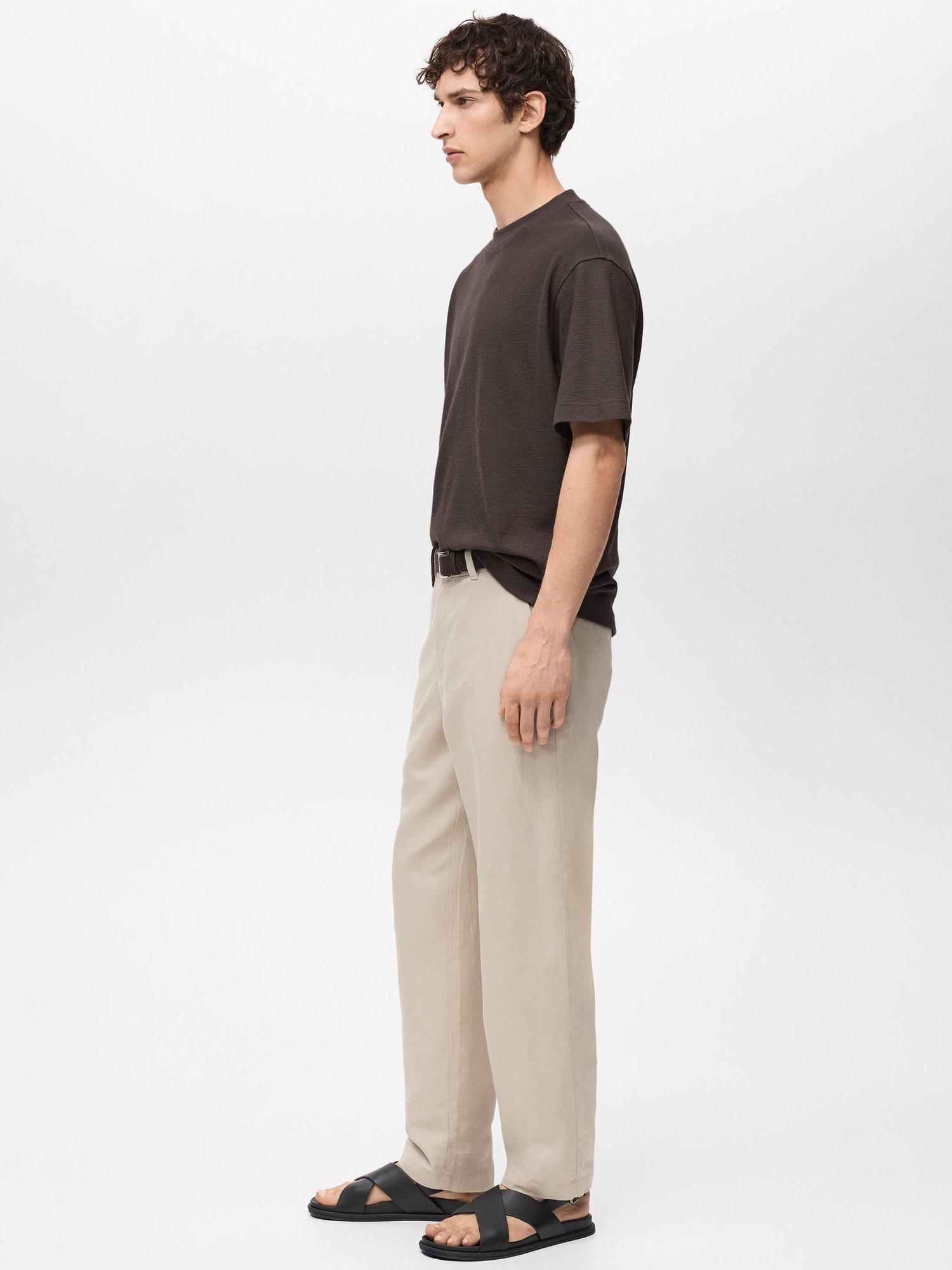Product image 7 of 8, which shows Mango Roland Cotton T-Shirt, Dark Brown, XS