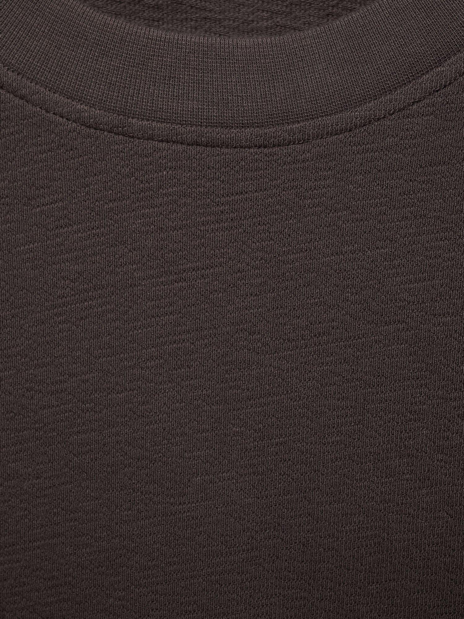 Product image 8 of 8, which shows Mango Roland Cotton T-Shirt, Dark Brown, XS