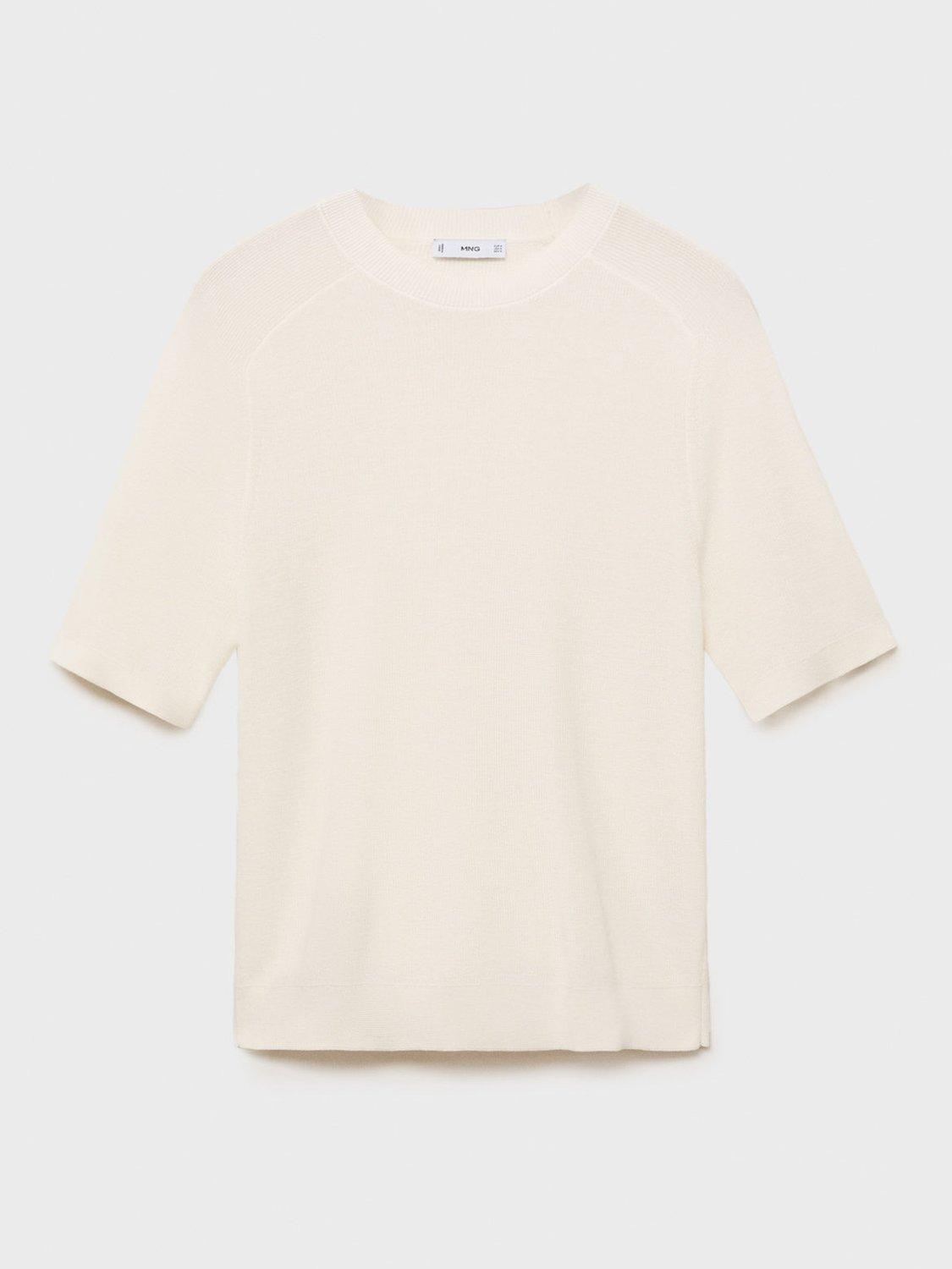 Product image 3 of 9, which shows Mango Lino T-Shirt, Cream, XXL