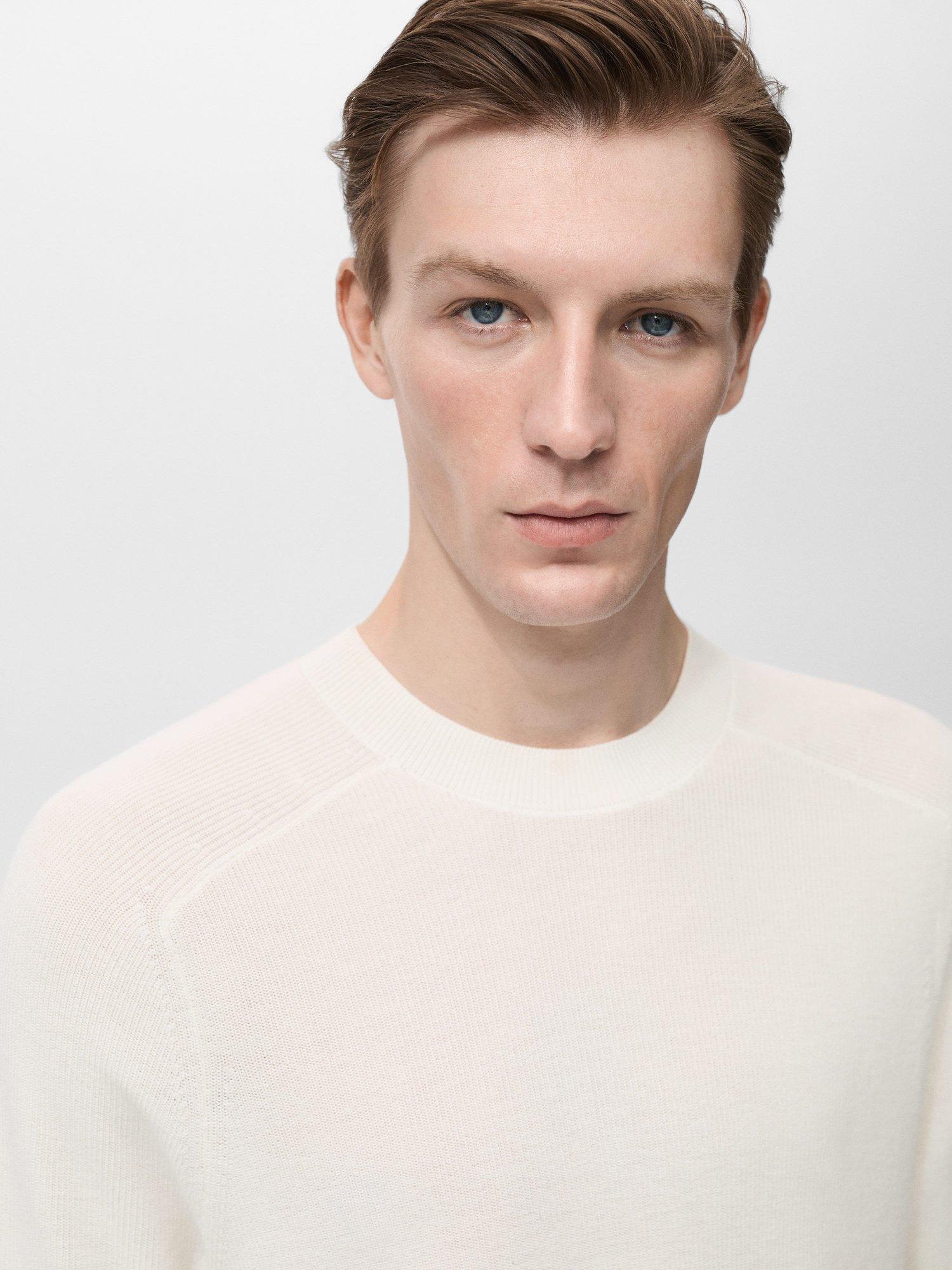 Product image 6 of 9, which shows Mango Lino T-Shirt, Cream, XXL