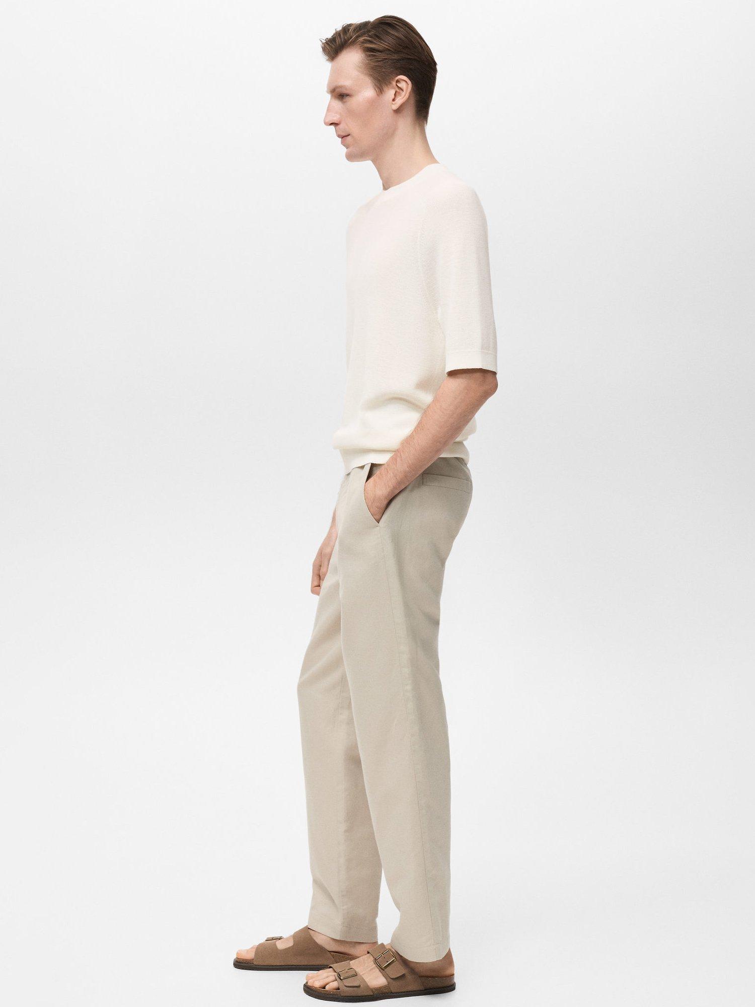 Product image 7 of 9, which shows Mango Lino T-Shirt, Cream, XXL