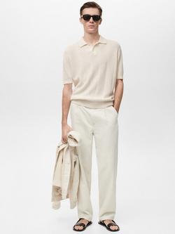 Mango Gelat Cotton Polo Shirt - view 2, Cream