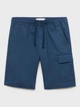 Mango Kids' Uri Cargo Shorts, Blue