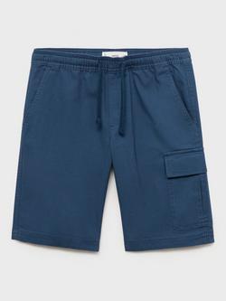 Mango Kids' Uri Cargo Shorts, Blue, Blue