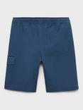 Mango Kids' Uri Cargo Shorts, Blue