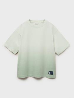Mango Kids' Dip Dye Tee, Green, Green