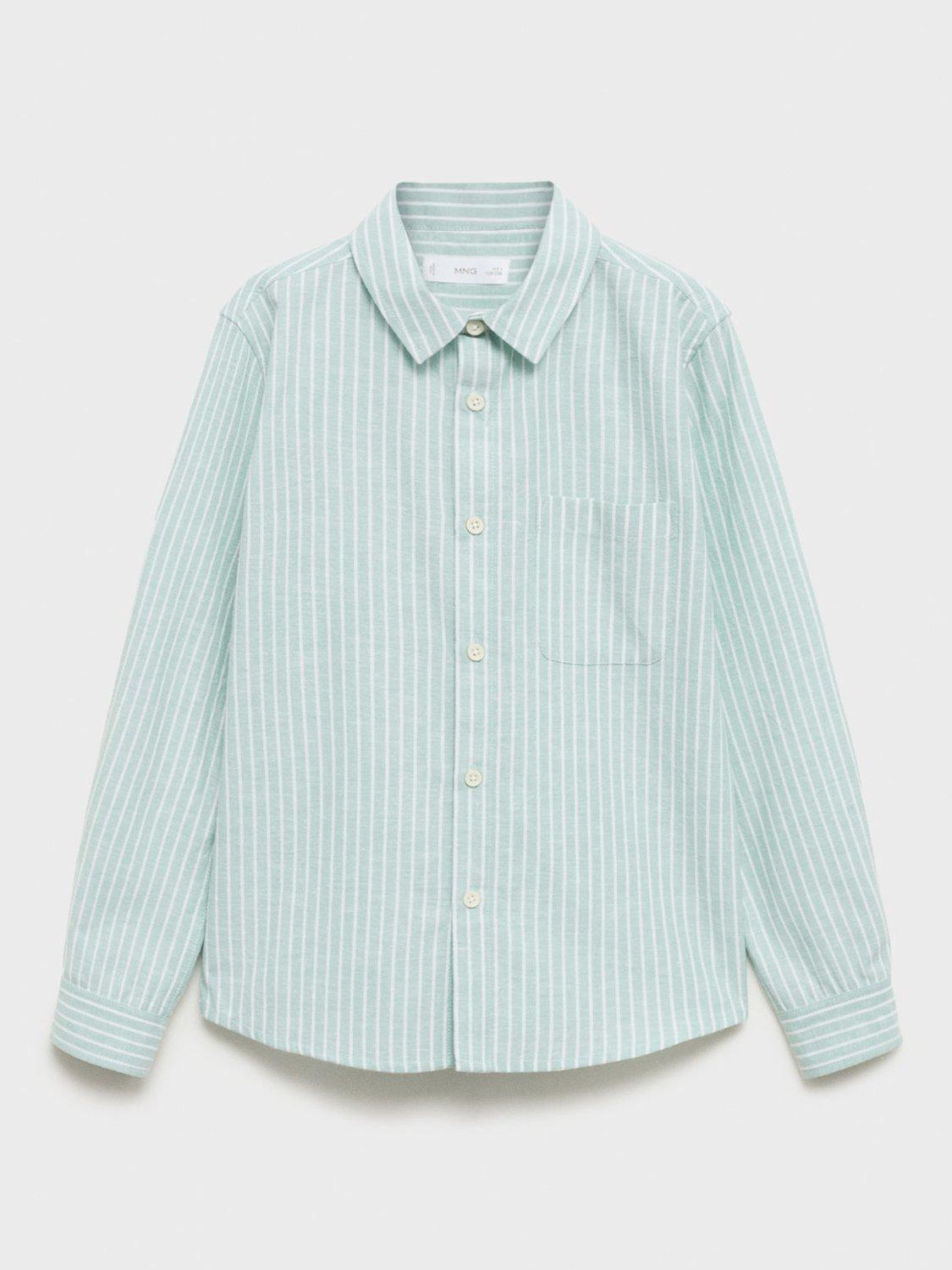 Product image 1 of 4, which shows Mango Kids' Formac Shirt, Green, 13-14 yrs
