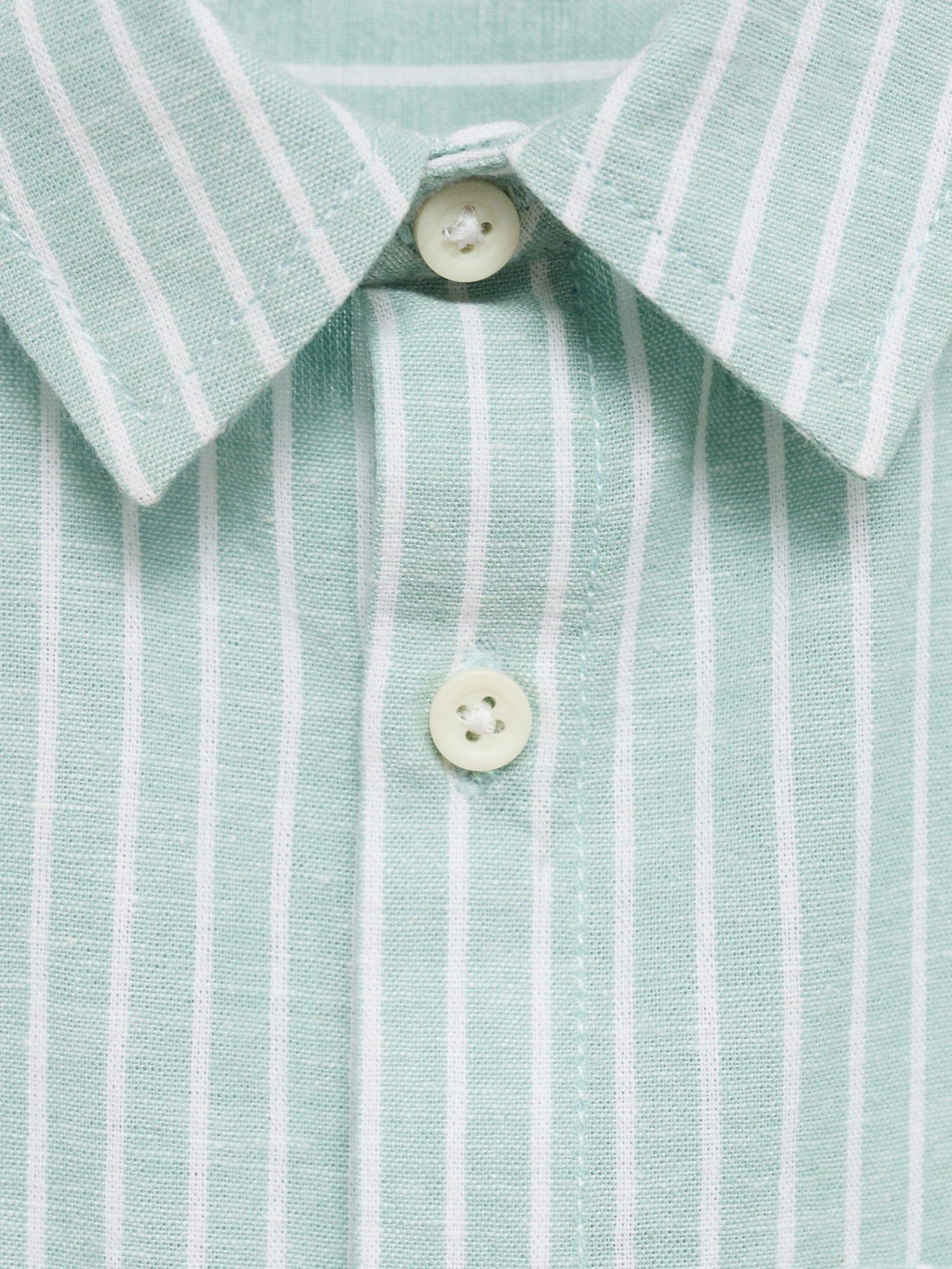 Product image 4 of 4, which shows Mango Kids' Formac Shirt, Green, 13-14 yrs