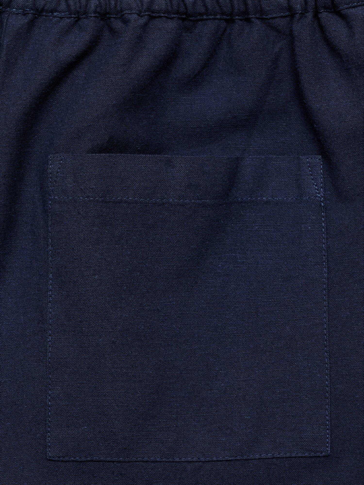Product image 4 of 5, which shows Mango Kids' Michaela Drawstring Wide Leg Trousers, Navy, 5-6 years
