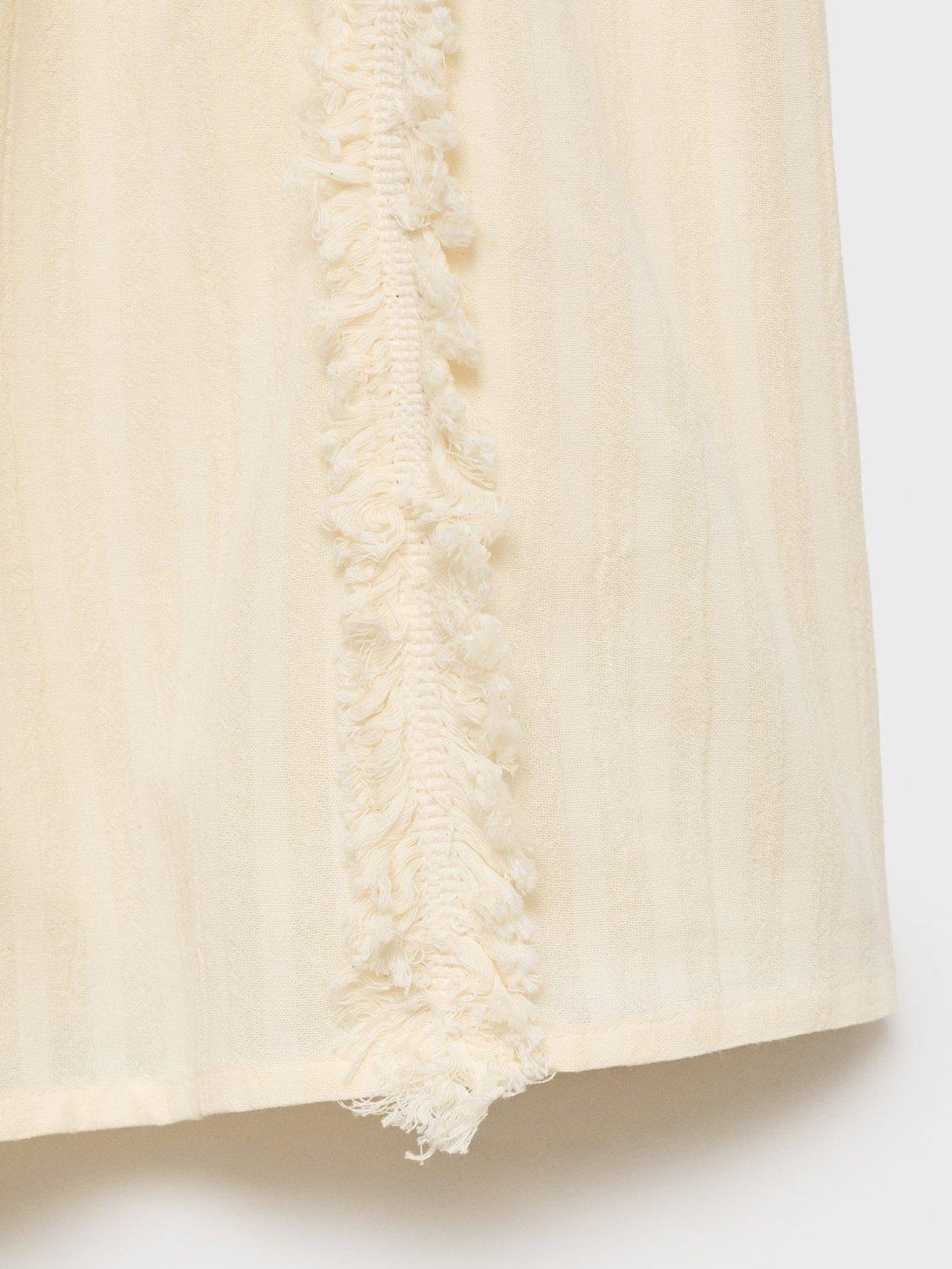 Product image 4 of 4, which shows Mango Kids' Nala Ruffle Playsuit, Yellow, 13-14 years