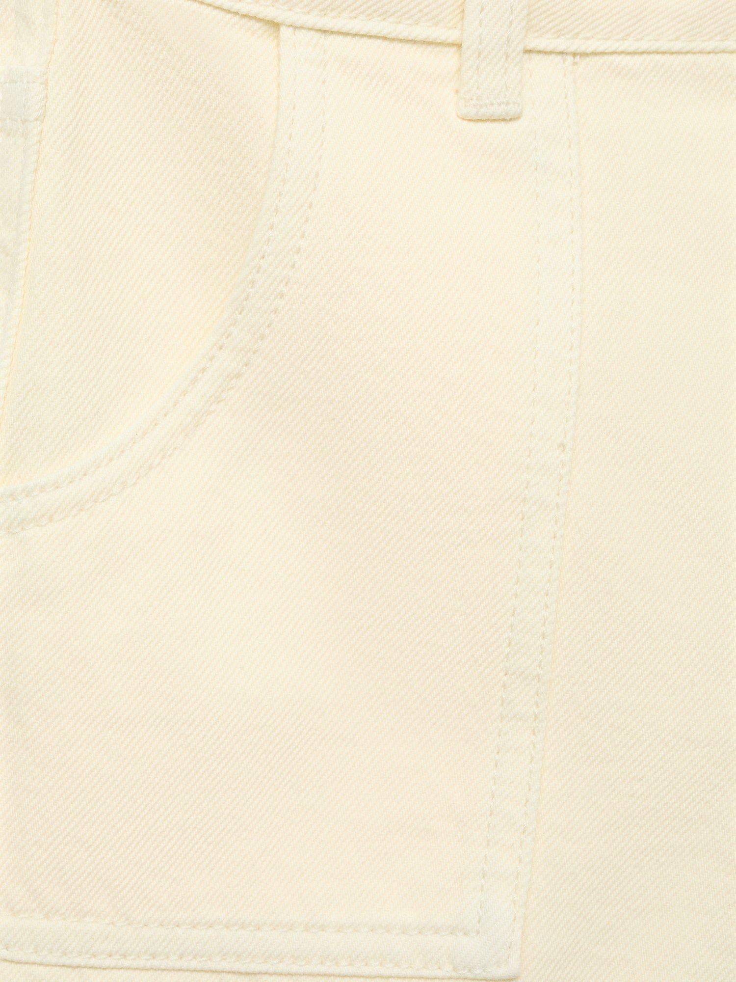 Product image 4 of 5, which shows Mango Kids' Zazu Frayed Denim Shorts, Yellow, 13-14 yrs