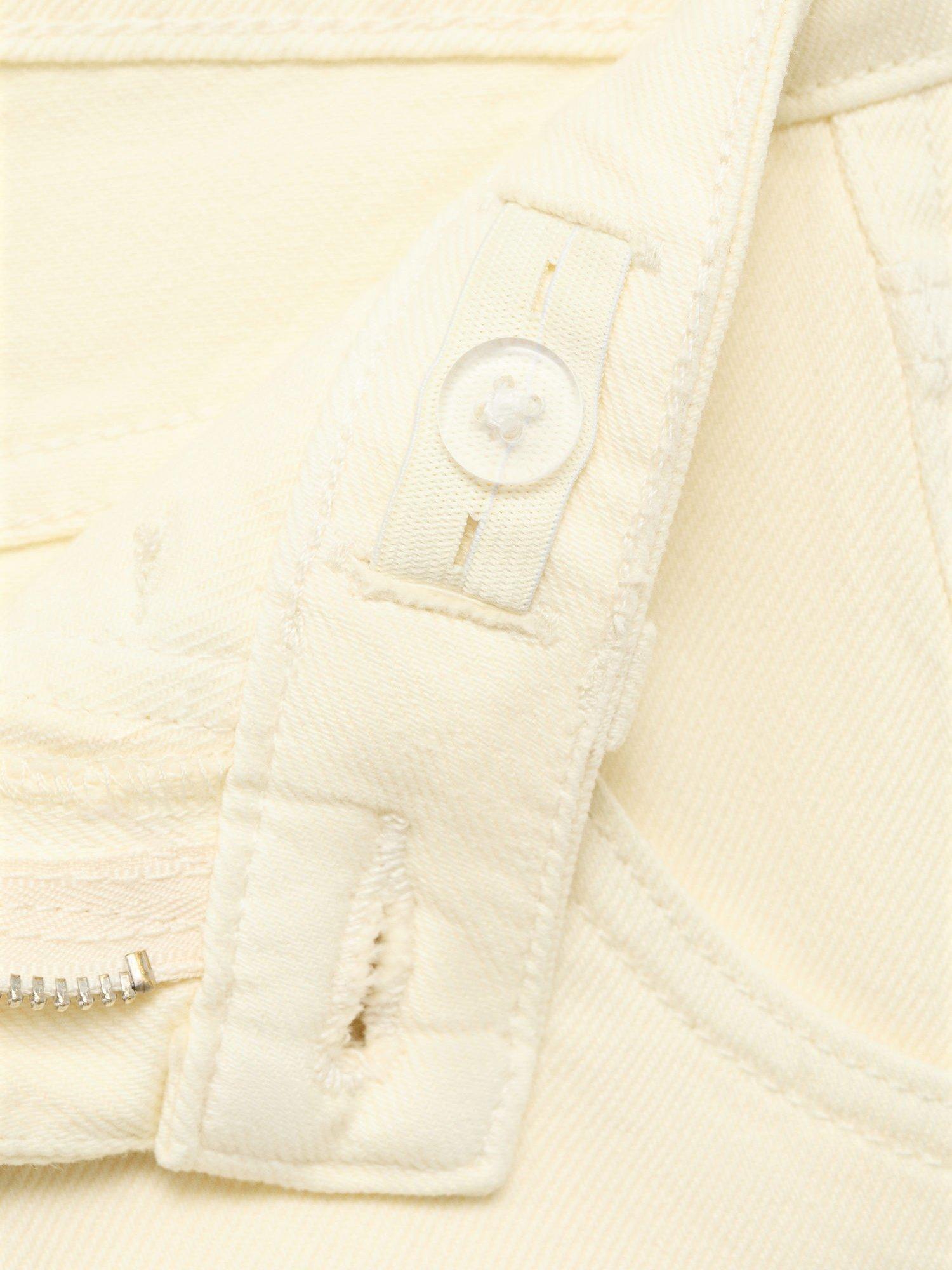 Product image 5 of 5, which shows Mango Kids' Zazu Frayed Denim Shorts, Yellow, 13-14 yrs