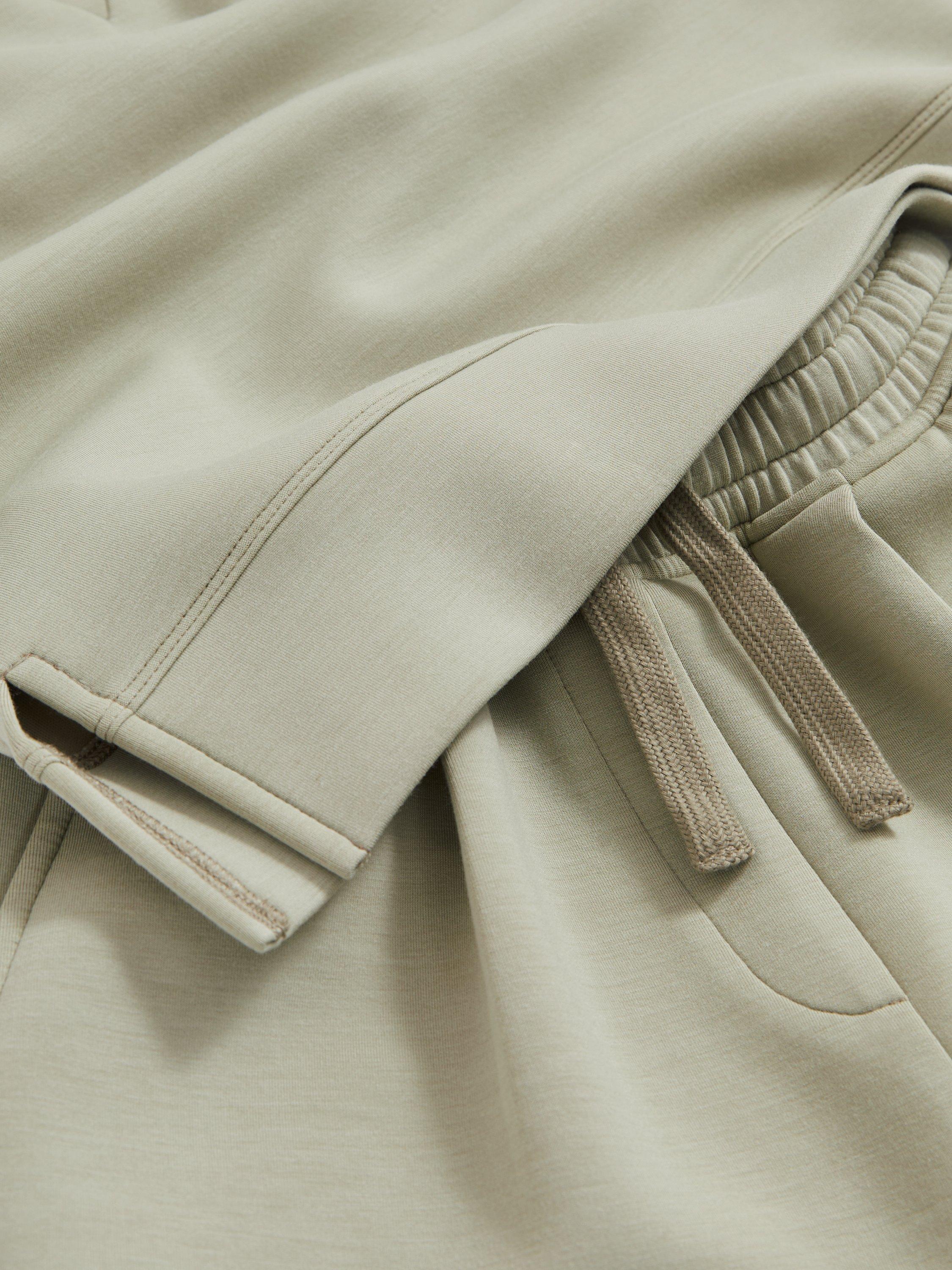 Product image 3 of 3, which shows Reiss Kids' Joanna Sweatshirt & Shorts Set, Sage, 6-7 years