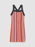 Reiss Kids' Amira Striped Knit Dress, Multi