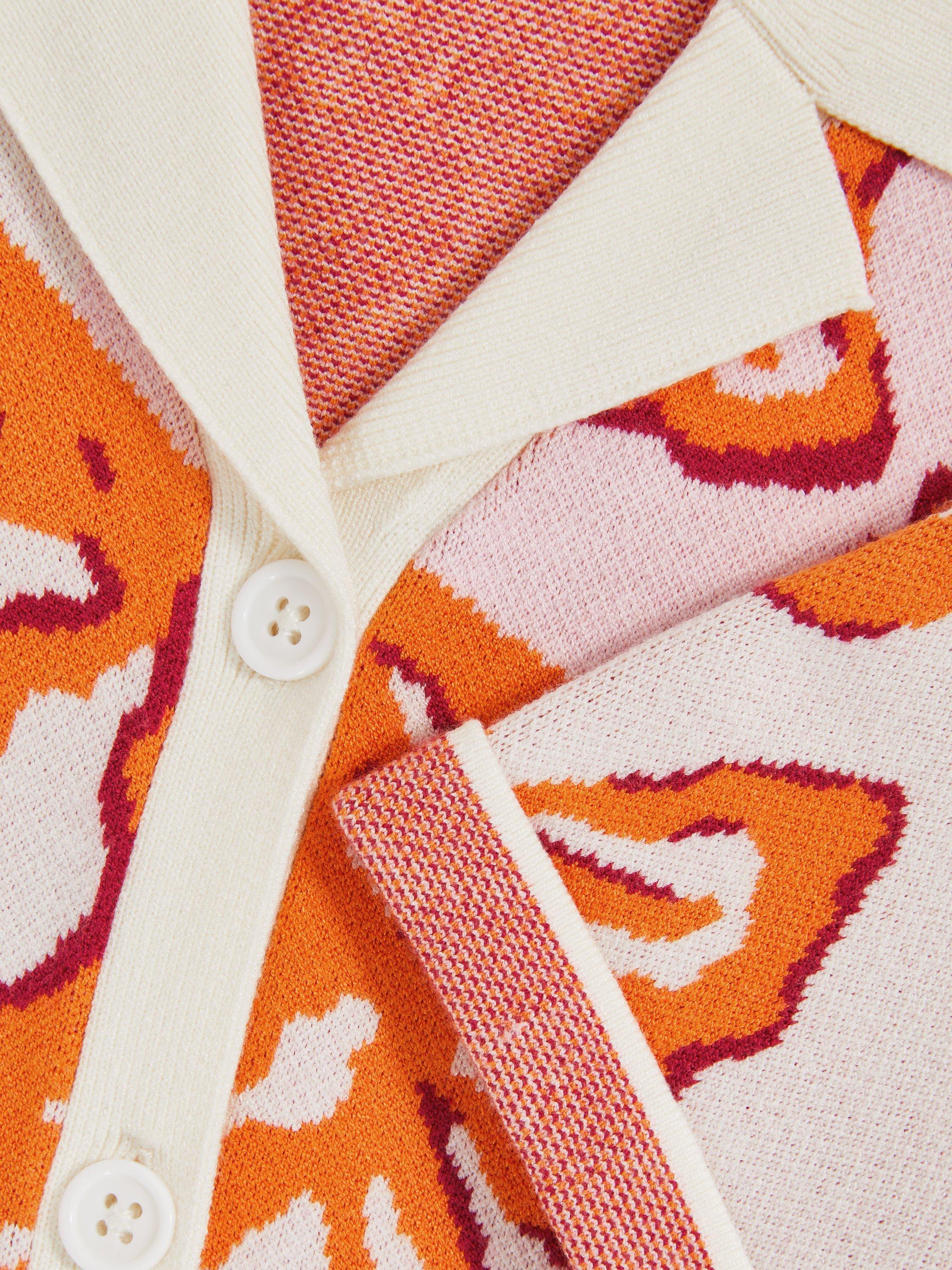 Product image 4 of 4, which shows Reiss Kids' Sandy Floral Knit Short Sleeve Shirt, Pink, 4-5 years