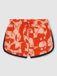 Reiss Kids' Josanna Graphic Print Quilted Shorts, Multi