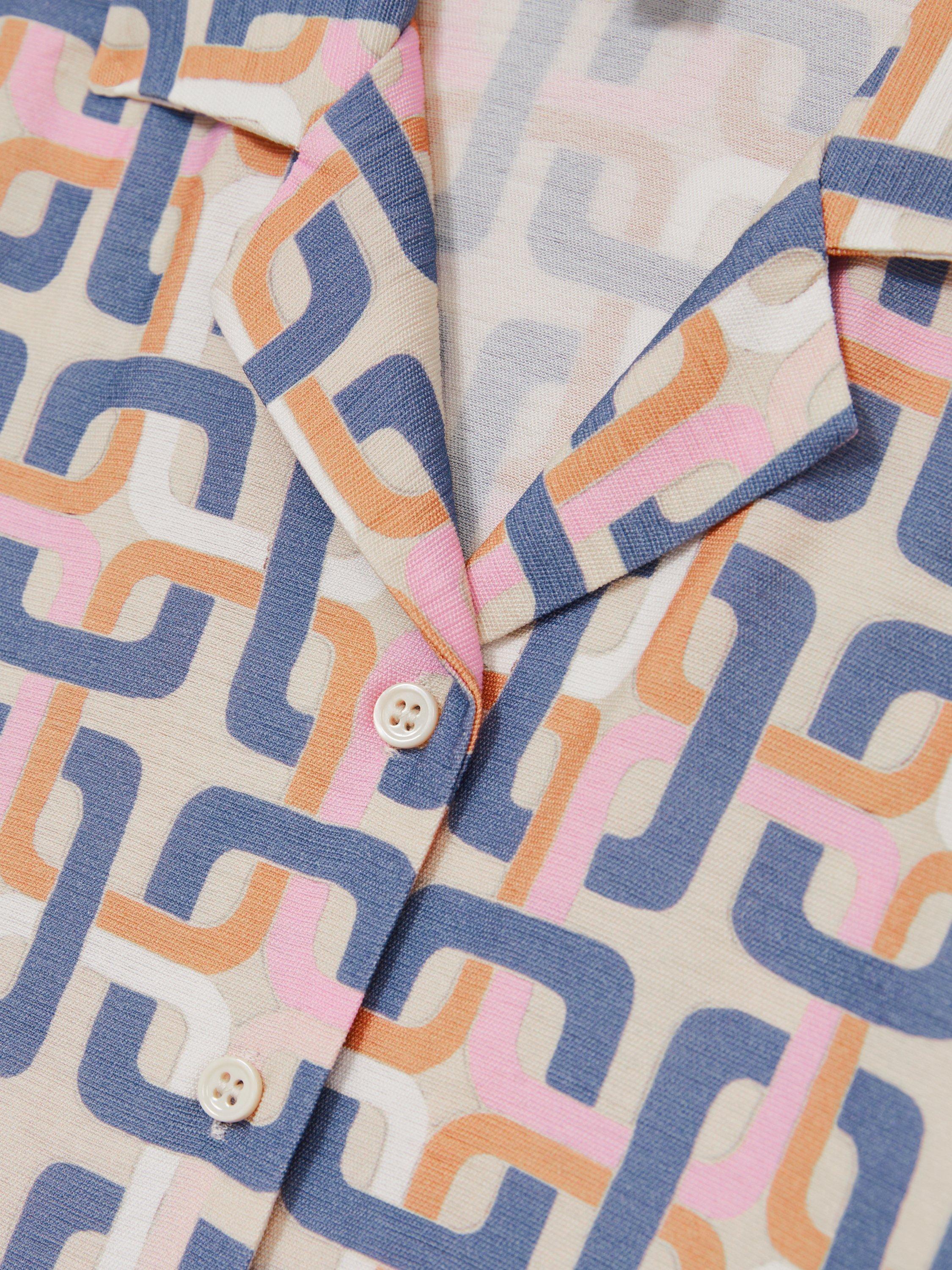 Product image 4 of 4, which shows Reiss Kids' Eva Chain Print Shirt, Multi, 4-5 years