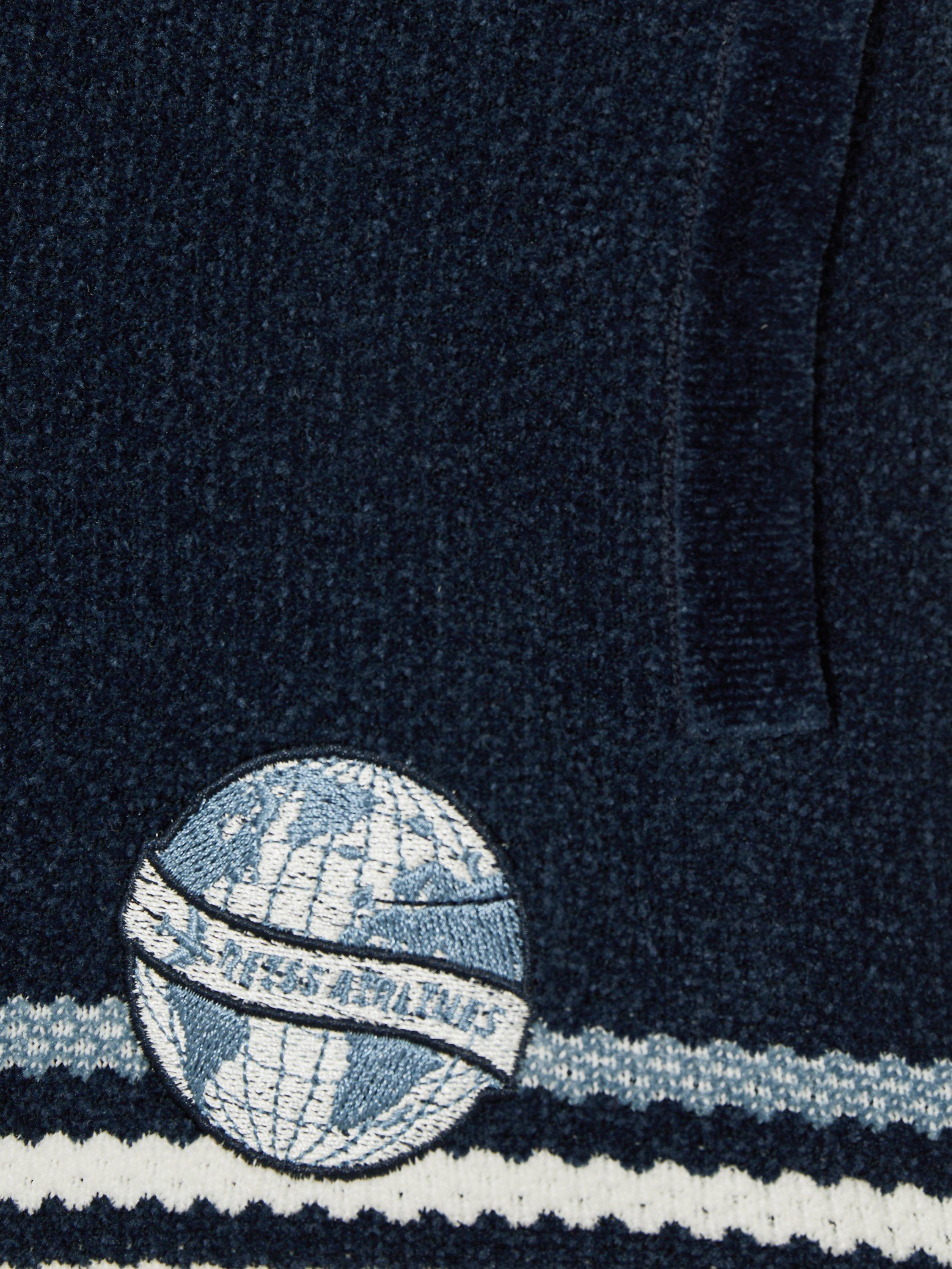Product image 4 of 4, which shows Reiss Kids' Pete Stripe Shorts, Navy/ Blue/White, 4-5 years