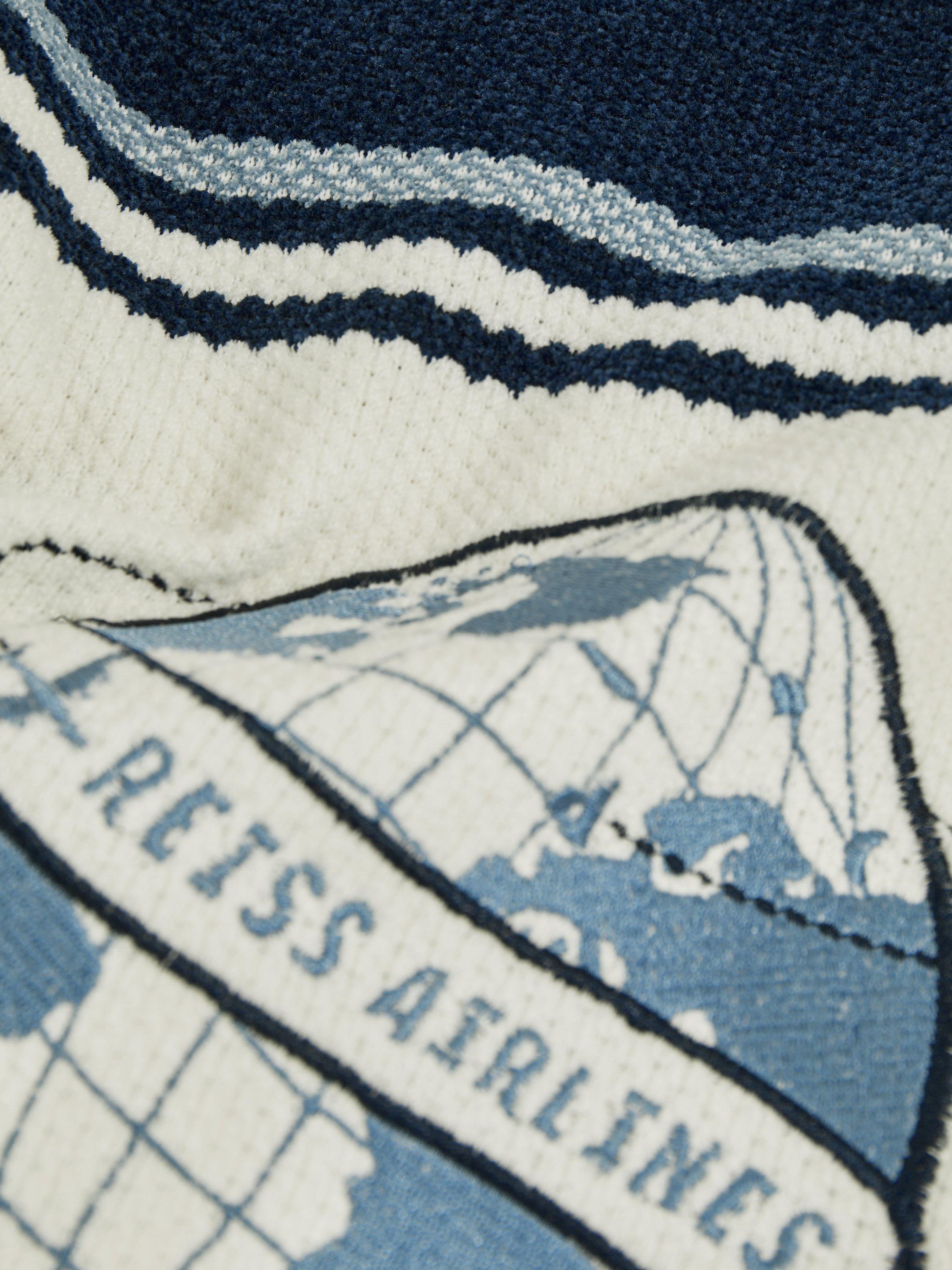 Product image 4 of 4, which shows Reiss Kids' Mitchell Globe Shirt, Navy/Blue/White, 4-5 years