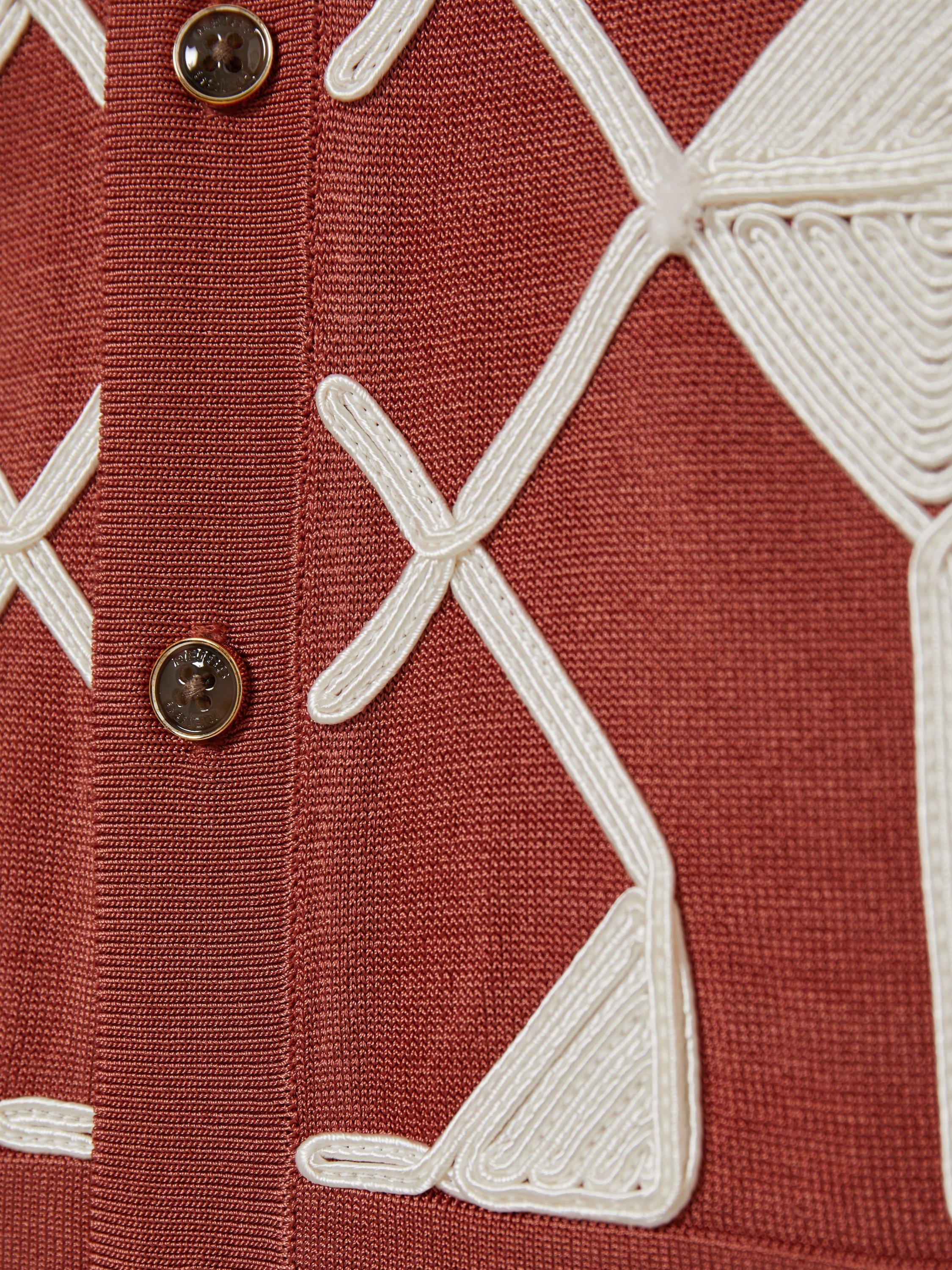 Product image 4 of 4, which shows Reiss Kids' Terrazzo Geometric Shirt, Paprika/Off White, 3-4 years