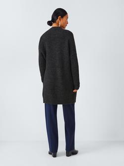 John Lewis Edge to Edge Alpaca Wool Blend Cardigan - view 2, Charcoal