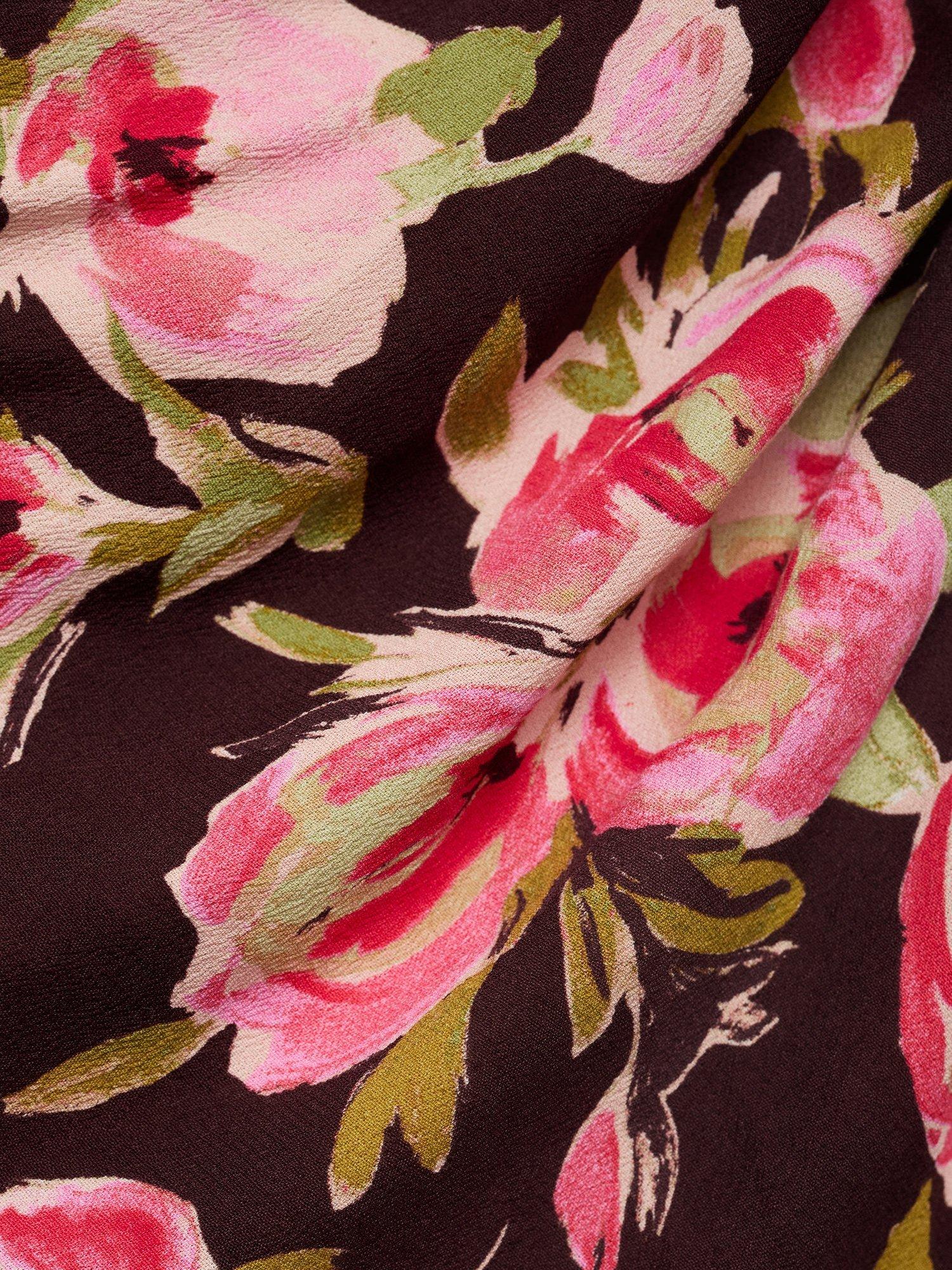 Product image 5 of 7, which shows Mango Winner Sleeveless Asymmetric Floral Blouse, Brown/Multi, 10