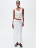 Mango Sito Crochet Top, Light Beige