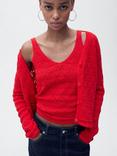 Mango Sito Cotton Blend Sleeveless Top, Red