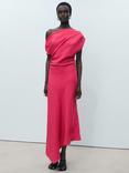 Mango Mocha Asymmetric Maxi Dress, Medium Red