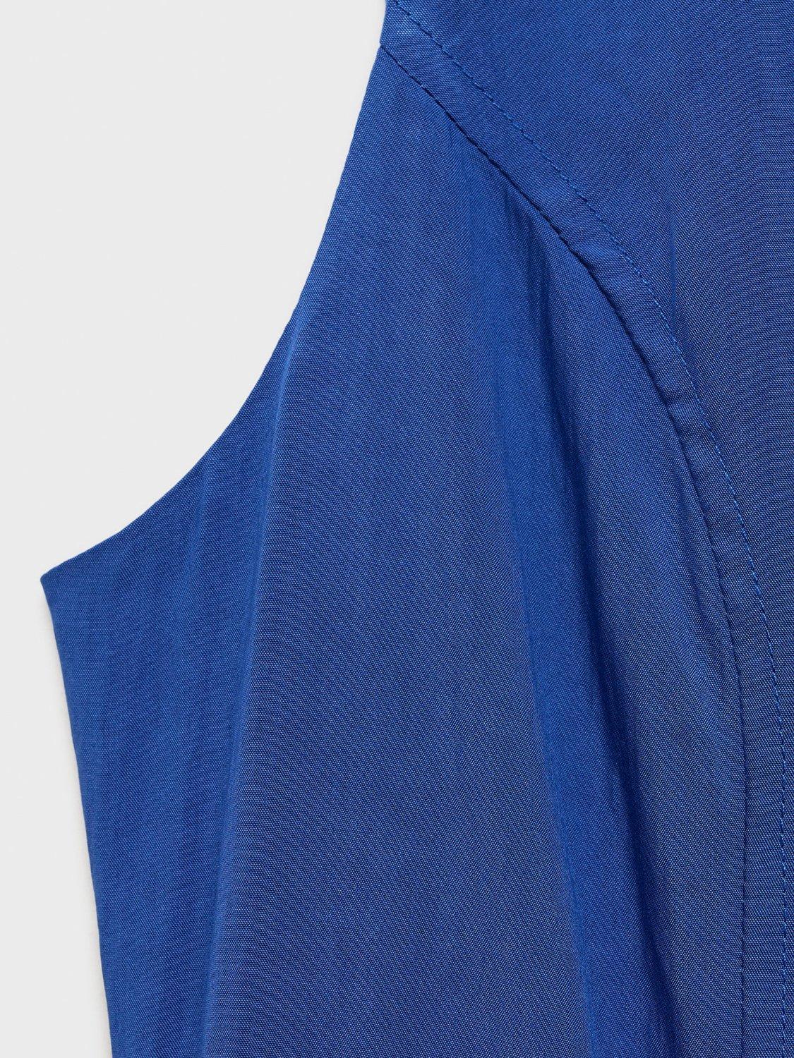 Product image 5 of 8, which shows Mango Pumpkin A-Line Sleeveless Midi Dress, Medium Blue, 6