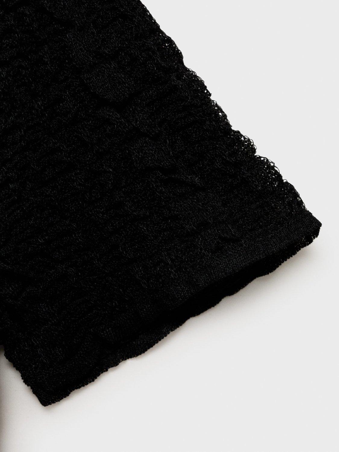 Product image 5 of 7, which shows Mango Olas Textured Short Sleeve Shirt, Black, S