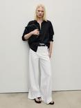 Mango Emma Wide Leg Jeans, White