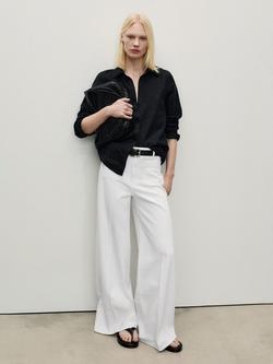 Mango Emma Wide Leg Jeans, White - view 2, White