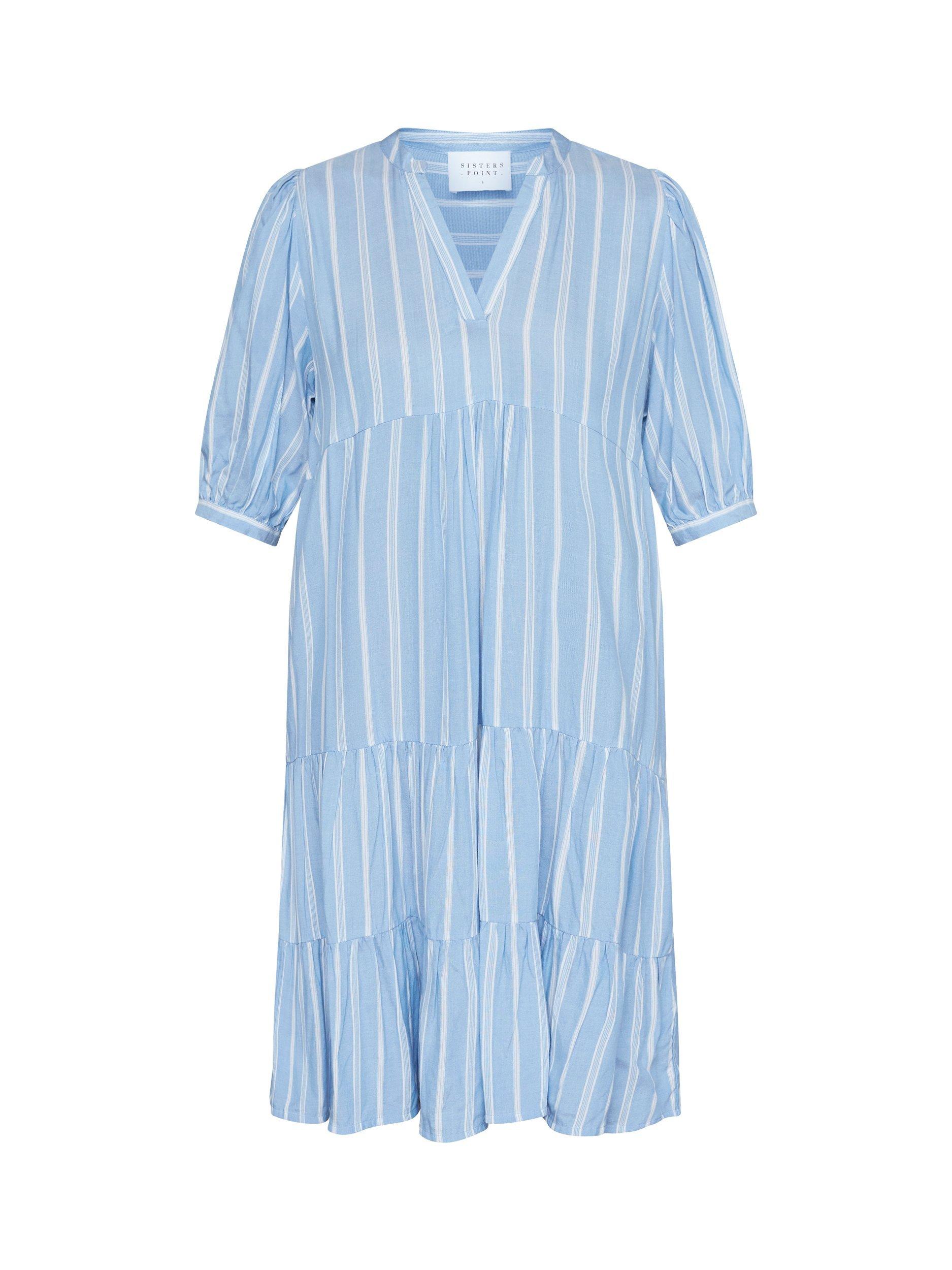 Product image 3 of 4, which shows Sisters Point Ibon Stripe Tiered Dress, Multi, XS