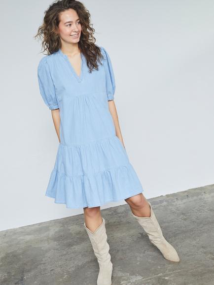 Sisters Point Inusa Tiered Dress, Mid Blue, Mid Blue