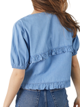 Sisters Point Inusa Tie Front Top, Mid Blue