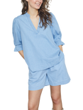 Sisters Point Inusa V-Neck Top, Mid Blue